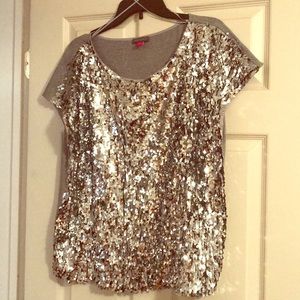 Vince Camuto Silver Sparkle Shirt